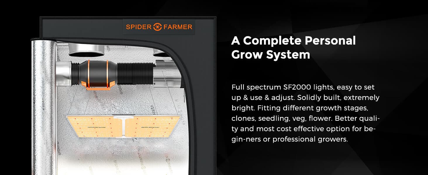 Spider Farmer UK®sf series 2000 led grow light distinguish true Samsung chip