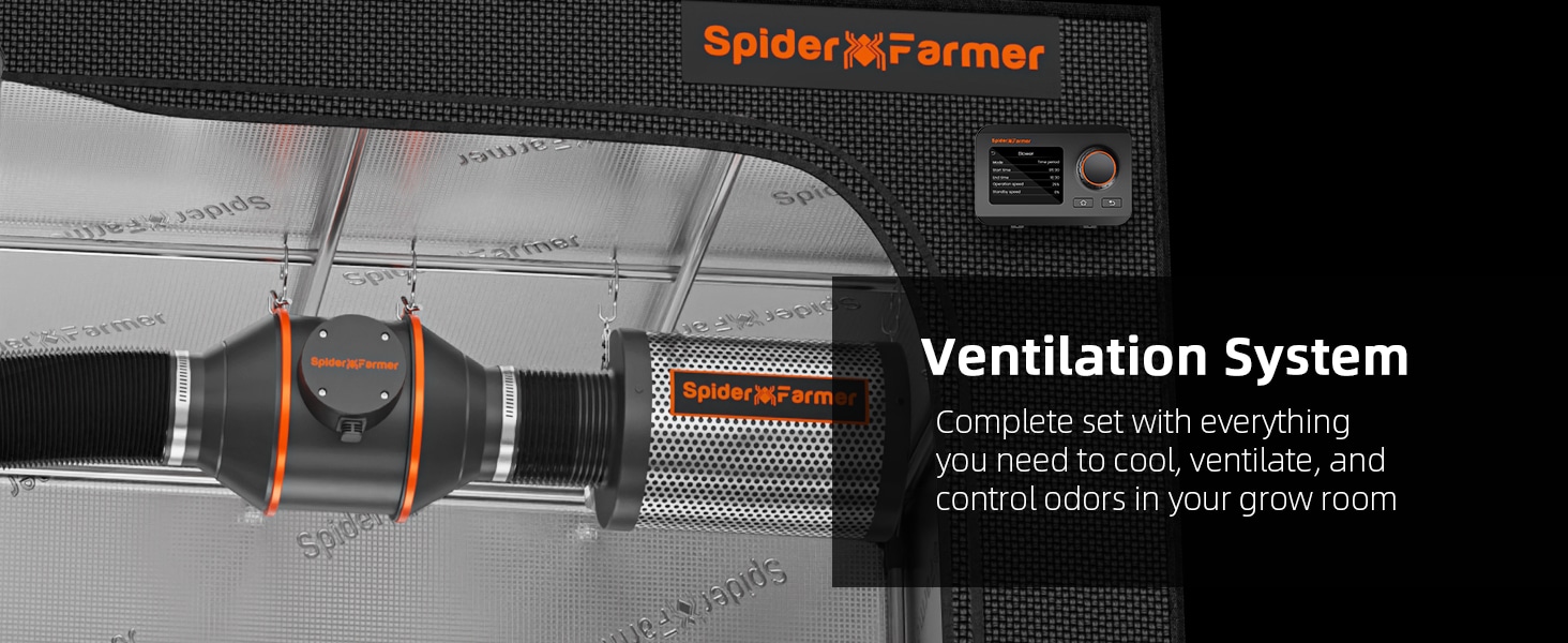 Spider Farmer 4 inch inline fan kits-GGS
