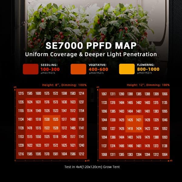 SE7000 evo led-PPFD MAP