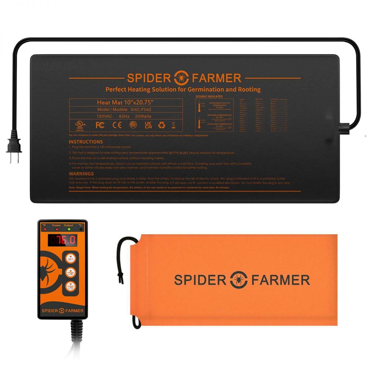 Spider-Farmer-Seedling-Heat-Mat-10X20.75-1pack-with-controller-10