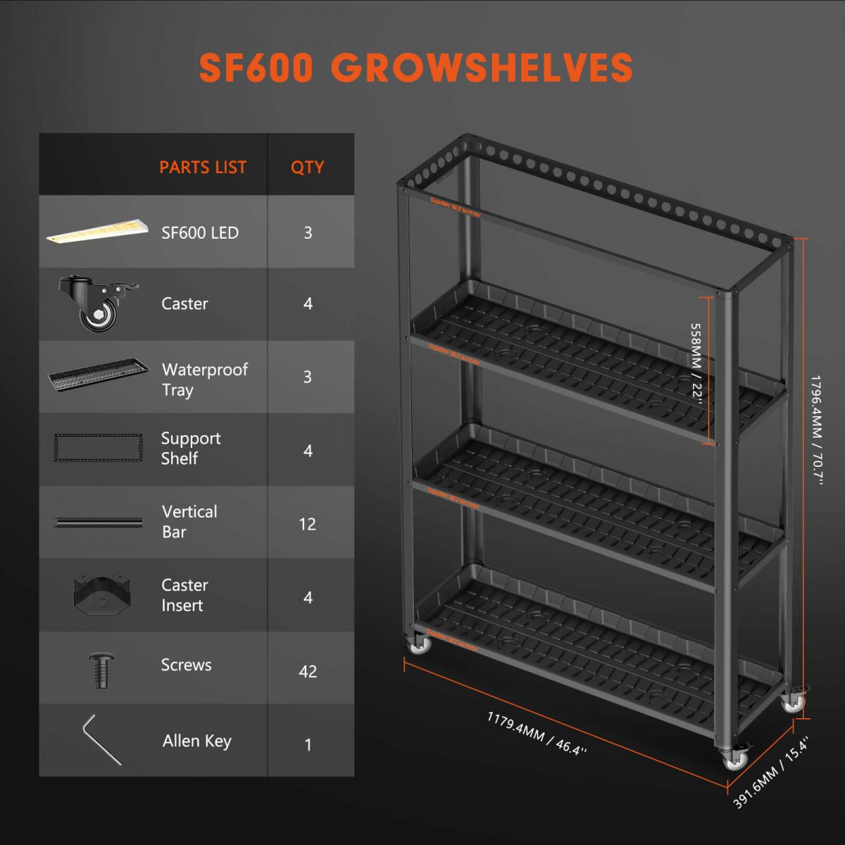 SF600-growshelves package